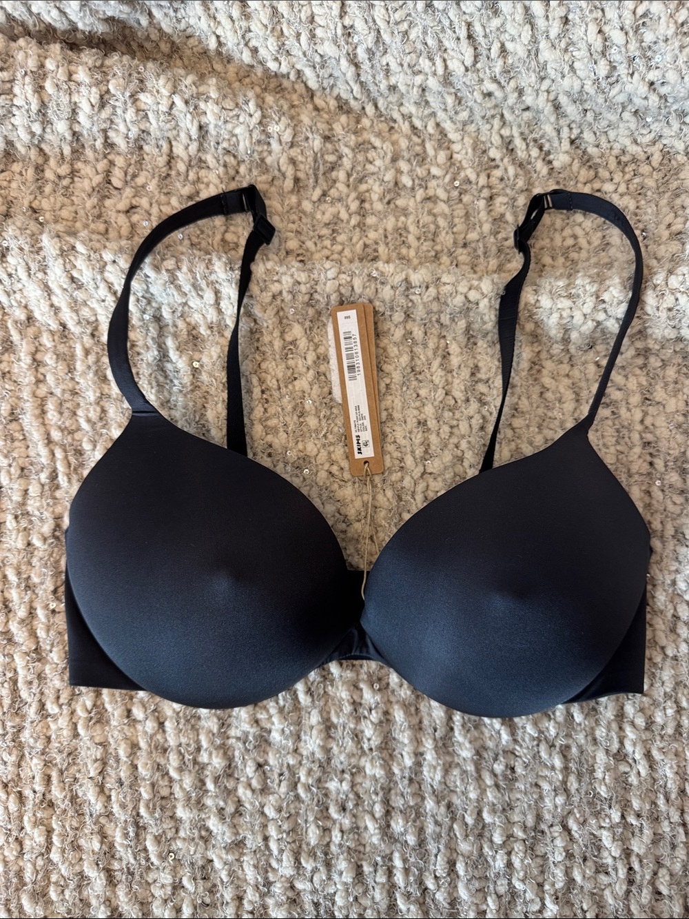 SKIMS Black Ultimate Nipple Push-up Bra NWT